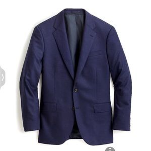 NWT J. Crew Navy Blue Classic Fit Stretch Italian Wool Flannel Ludlow Blazer 40S